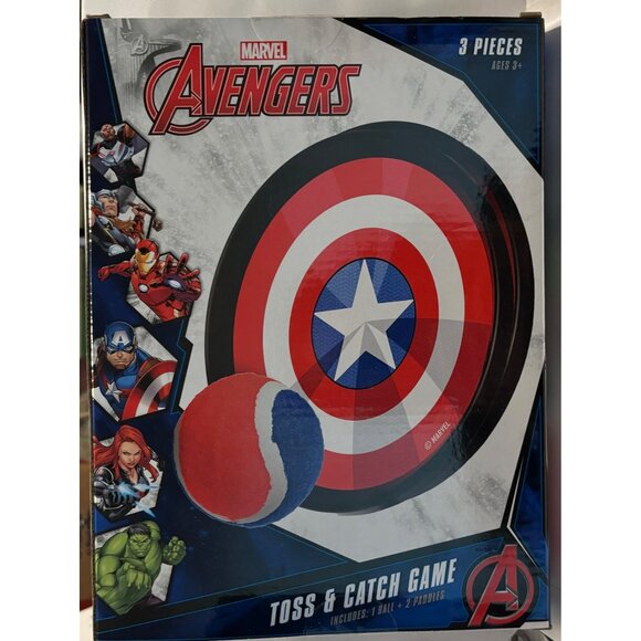 Marvel Avengers Toss & Catch Game  Includes 1 Ball‎ & 2 Paddles - Picture 3 of 6